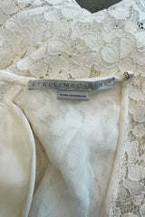 Spectacular 2014 Stella McCartney 'Renee' Red Carpert Documented White Lace Dress w Low Open Cut Out Back