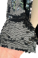 Fabulous Spring 2017 Attico Runway Look 25 Large Black Sequin Paillette Wrap Coat or Dress