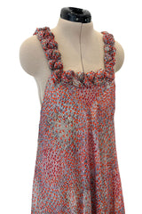 Rare c.1958 Madame Gres Haute Couture Silk Chiffon Dress & Hooded Cape Set