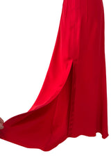 Prettiest 2000s Valentino by the Original Mr Valentino Red Dress w Bows & V Front