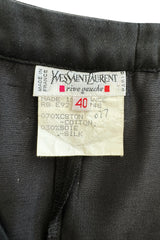 Spring 1992 Yves Saint Laurent Ad Campaign Black Dress w Green & Red Enamel Heart Buttons