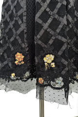 Prettiest 2010s Christian Dior by John Galliano Strapless Dress w Embroidered Flowers & Ribbon