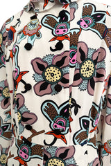 Fall 2017 Valentino by Pierpaolo Piccioli Runway Look 18 Exuberant Silk Print Dress w Ruffled Details