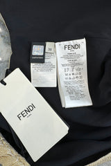 Amazing 2021 Fendi by Kim Jones Holiday Collection & Ad Campaign Metallic Gold Lurex Jumpsuit