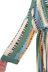 Chic Spring 2018 Emilio Pucci Runway Look 26 & Ad Campaign Printed Stripe & Dot Silk Dress or Cover Up