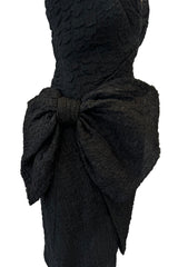 Christian Dior by Marc Bohan Spring 1988 Haute Couture Black Strapless w Bow