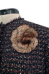 Pristine Pre-Fall 2012 Chanel by Karl Lagerfeld Metallic Gold Detailed Suit w Gripoix Buttons