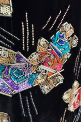 Phenomenal Fall 2005 Giorgio Armani Runway Look 88 Black Velvet Bead & Sequin Dress