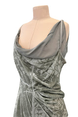 Important Fall 2006 Christian Dior by John Galliano Pale Silver Grey Version of Runway Look 41 Dress