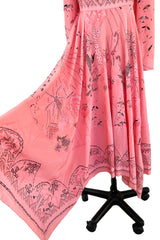 Spring 2017 Valentino by PierPaolo Piccioli Runway Look 12 Zandra Print Pink Silk Dress