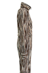 Fabulous Fall 1975 Diane Von Furstenberg Soft T-Shirt Feel Jersey Printed Jumpsuit