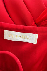 Prettiest Spring 2003 Original Valentino Runway Look 64 Red Silk Dress w Silk Chiffon Ties