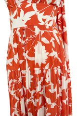 Prettiest Spring 2020 Oscar de la Renta by Laura Kim & Fernando Garcia Silk Print Halter Dress