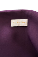 Gorgeous 2000s Valentino Roma Mauve Purple Silk Chiffon Dress w Sequin & Lace Detailing