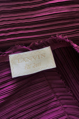 Easy to Wear Spring 2011 Lanvin by Alber Elbaz Runway Look 23 Raspberry Pleat Dress