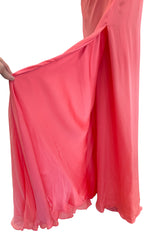 Prettiest Spring 2011 Valentino by Pierpaolo Piccioli & Maria Grazia Chiuri Pastel Coral Ruffled One Shoulder Silk Chiffon Dress