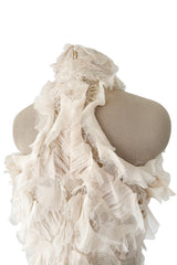 2011 Alexander McQueen by Sarah Burton Intricate Lace & Silk Chiffon Ivory Dress