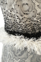 Beautiful Fall 1998 Valentino Runway & Ad Campaign Beaded Tiered Lace Dress
