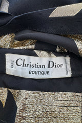 Christian Dior Spring 1979 Backless Gold & Black Dress