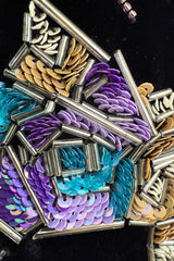 Phenomenal Fall 2005 Giorgio Armani Runway Look 88 Black Velvet Bead & Sequin Dress