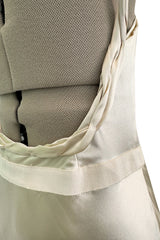 Gorgeous Fall 2000 Prada Backless Ivory Bias Cut Silk Dress w Front Gathering Detail