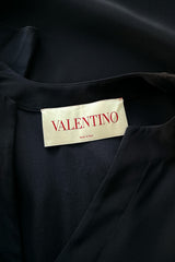 Pre-Fall 2022 Valentino by Pierpaolo Piccioli Black Silk Brilliant Dragon Printed Caftan Dress