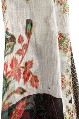 Exceptional 1970s Louis Feraud Bias Cut Silk Light as a Feather Silk Chiffon Caftan Scarf Dress