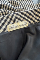 Fabulous Spring 1984 Emanuel Ungaro Haute Couture Runway B&W Check Suit