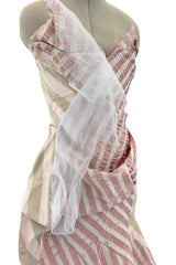 Fall 2005 Vivienne Westwood 'Propaganda' Runway Stripe & Tulle Corset & Skirt Dress Set