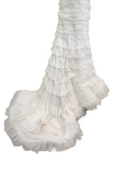 Divine Spring 2010 Oscar de la Renta Bridal Collection Strapless Ruffled Silk Organza, Silk Chiffon & Net Wedding Dress