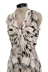 Dreamy Fall 2004 Chanel by Karl Lagerfeld Runway Look 13 & Ad Campaign Floral Lace & Chiffon Dress