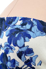 Valentino Fall 2013 by Maria Grazia Chiuri & Pierpaolo Piccioli Strapless Blue & White Dress