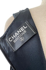 Incredible 1990s Chanel by Karl Lagerfeld Silk & Silk Chiffon Jumpsuit w Camellia Applique Overskirt