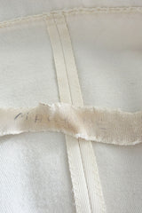 Fabulous Late 1970s Mini Ted by Ted Lapidus Ivory Playsuit w Front Zipper & Rhinestone Trim