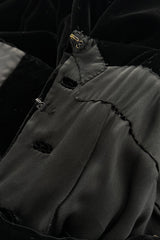 Suberb Fall 1970 Christian Dior Haute Couture by Marc Bohan Minimalist Black Velvet Column Dressress