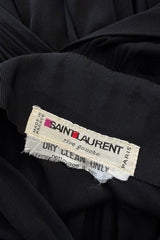 Sensual Spring 1973 Yves Saint Laurent Runway Black Silk Jersey Front, Side & Back Plunge Dress