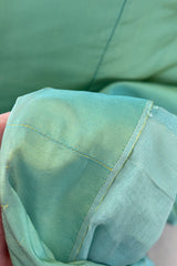 Rare Spring 1964 Cristobal Balenciaga Haute Couture Pale Mint Green Sculpted Silk Taffeta Dress