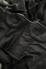 Spring 2008 Christian Dior by John Galliano Runway Look 53 Black Silk Strapless Dress