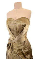 Iconic Spring 2008 Nina Ricci by Olivier Theyskens Runway Look 36 Gold Metal Thread Dress