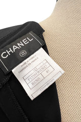 Chic Spring 2000 Chanel by Karl Lagerfeld Runway Sleeveless Black Jersey Tent Swing Dress