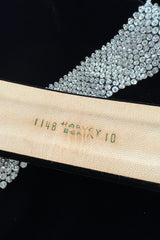 Early 1960s Harvey Berin Black Velvet & Ivory Silk Skirted Dress w Sparkling Beaded Detailing