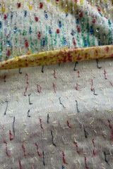 Outstanding Spring 2001 Oscar de la Renta Runway Look 38 Sequin Detailed Sweater & Silk Skirt Set