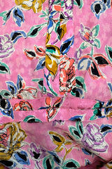 c.Spring 1986 Yves Saint Laurent Haute Couture Floral Silk with Belt