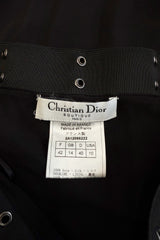 Sexy Fall 2002 Christian Dior by John Galliano Look 23 in Black Strapless Silk w Buckle Details