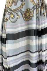 Resort 2009 Gucci by Frida Giannini Runway Look 18 Silk Caftan Dress w Elaborate Shell Halter