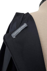 Fabulous 2010 Alexander McQueen Bias Cut Liquid Black Silk Dress w Amazing Wide Loop Sleeves