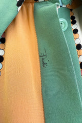 Chic Spring 2018 Emilio Pucci Runway Look 26 & Ad Campaign Printed Stripe & Dot Silk Dress or Cover Up