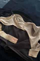Exquisite 1978 Pierre Cardin Haute Couture Black Silk Chiffon Dress w Huge Balloon Sleeves