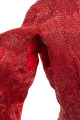 Phenomenal Fall 2011 Alexandre Vauthier Haute Couture Runway Look Hand Beaded Red Silk Chiffon Dress