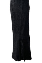 Incredible Spring 2007 John Galliano Strapless Black Lace Dress w Peak Bodice & Intricate Seaming